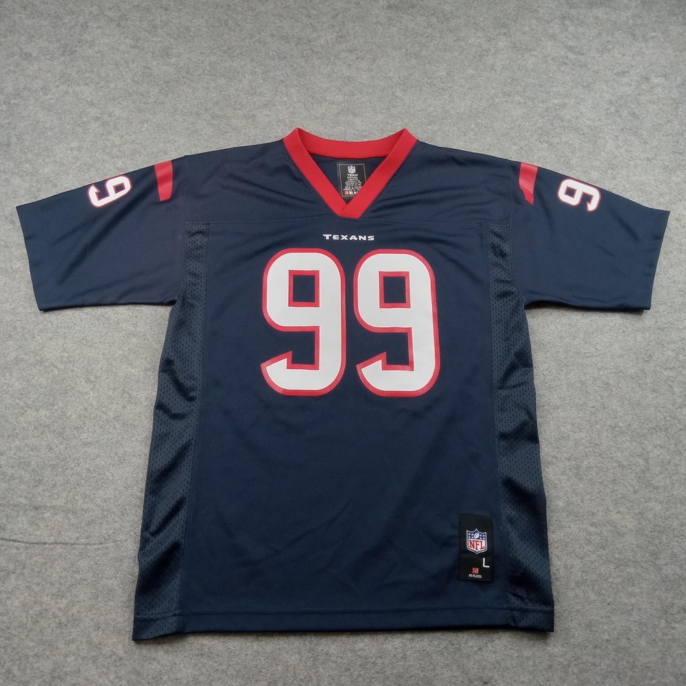 Houston Texans Jersey Youth Large Blue Football JJ Watt 99 NFL Team Apparel Boys